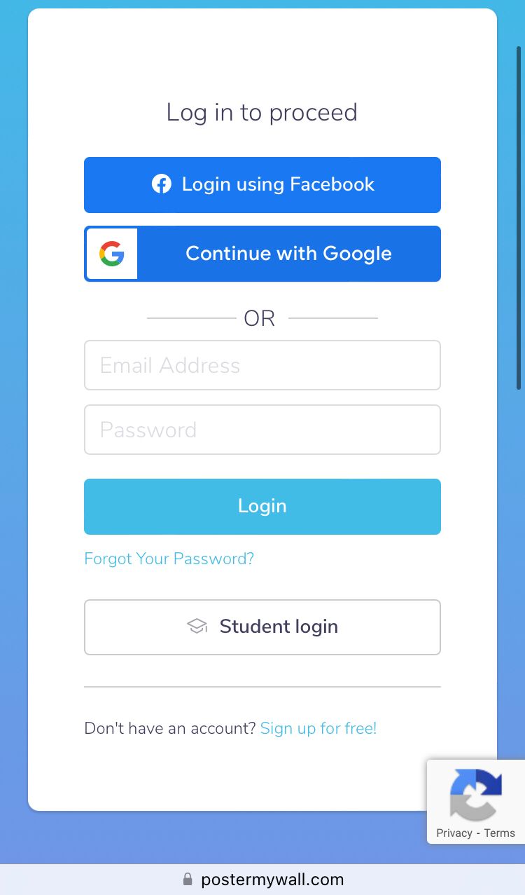 How do I login with my email instead of my Facebook? – PosterMyWall Help  Center