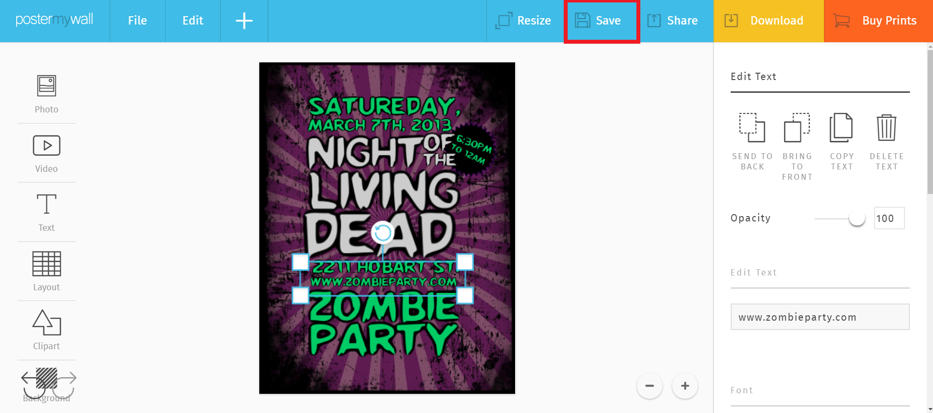 How do I save a design? PosterMyWall Help Center