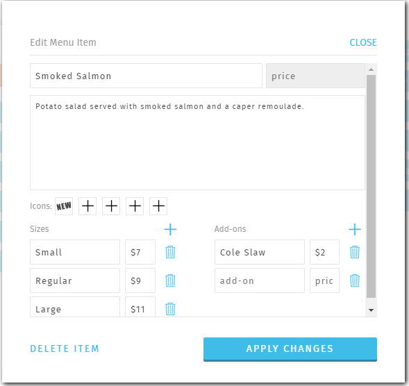 Create and Manage Menu Items