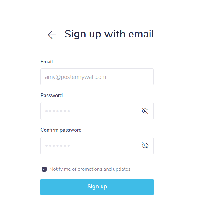 How do I sign up to PosterMyWall? – PosterMyWall Help Center